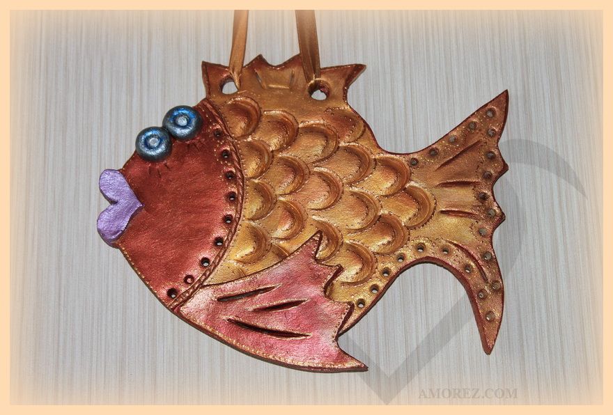 Рыбки «Под керамику» из соленого теста для декора дома: Мастер-Классы в журнале Ярмарки Мастеров